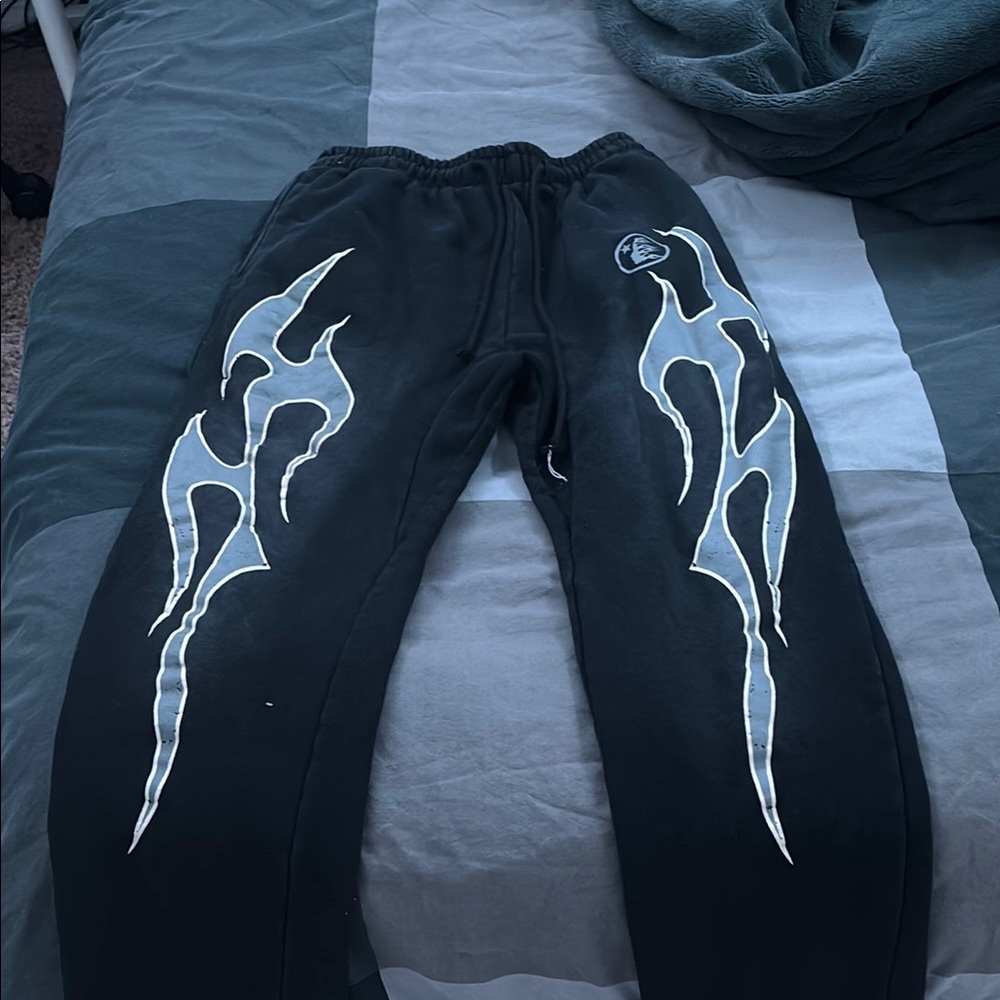 Men's Black Graphic Pants